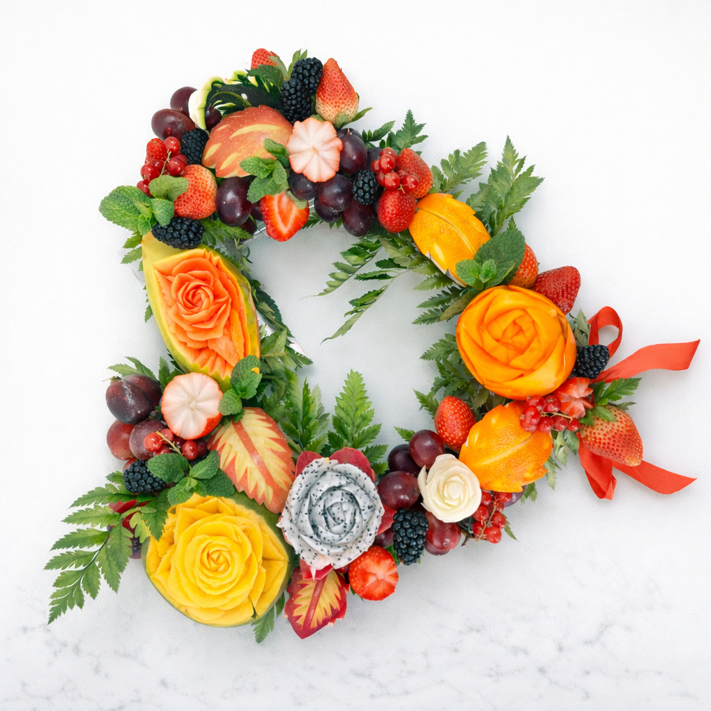 Couronne Fruitée Sculptée création Artistique